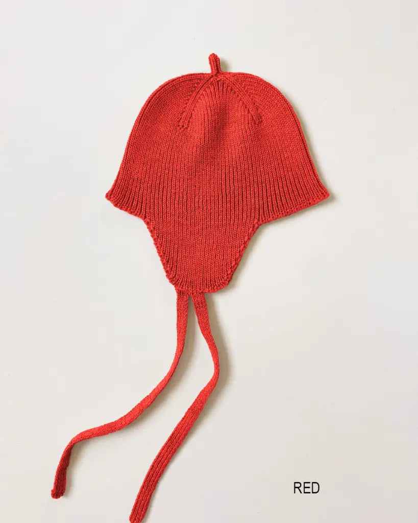 Bonnet Kota - Baby mutsje met oorkleppen - Merino wol - HVID