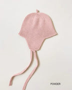 Bonnet Kota - Baby mutsje met oorkleppen - Merino wol - HVID