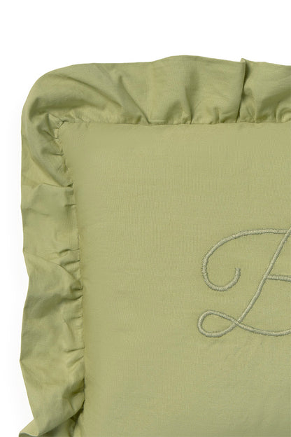 Baby Cushion – Sierkussen met borduursel – Rose & Matcha – 32 × 22 cm – Lorena Canals