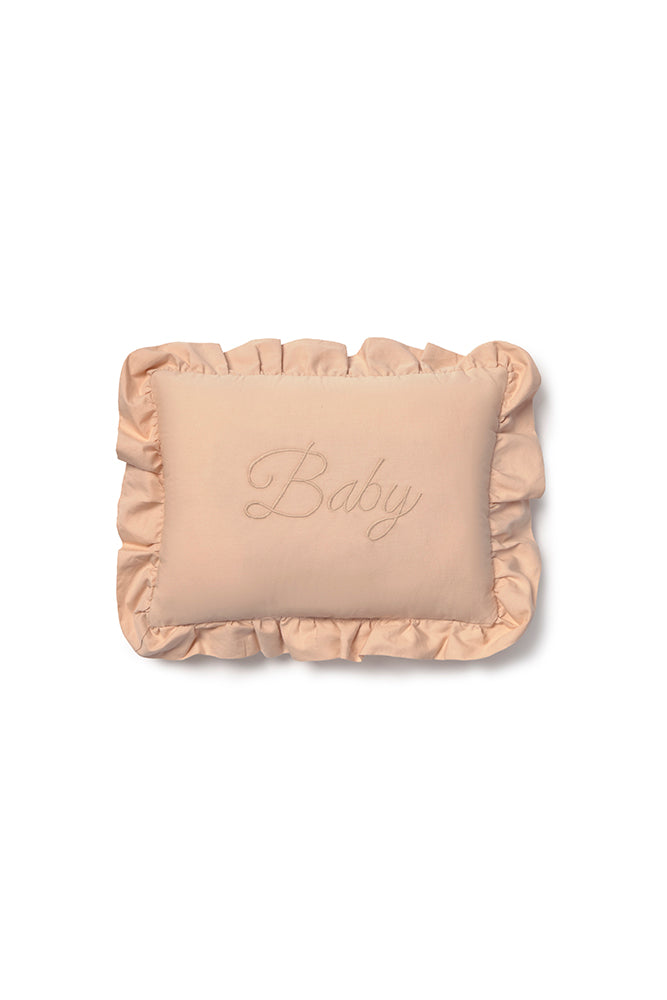 Baby Cushion – Sierkussen met borduursel – Rose & Matcha – 32 × 22 cm – Lorena Canals