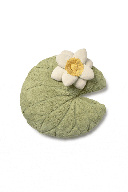 Floor Cushion Water Lily – Vloerkussen en poef – Matcha – 60 × 60 cm – Lorena Canals