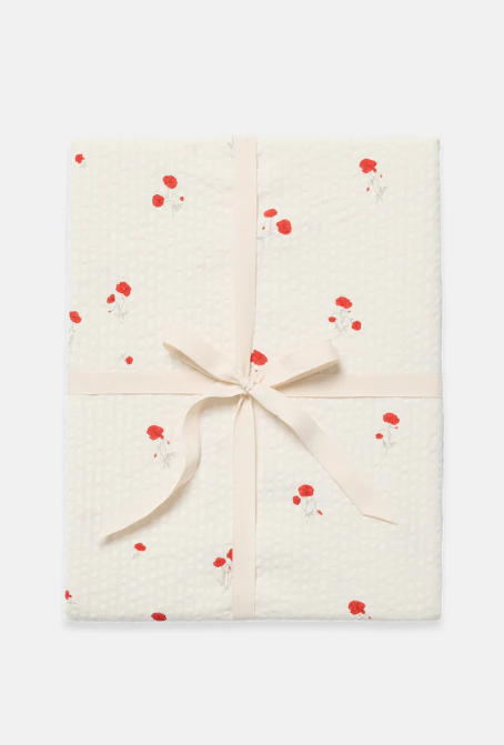 Fitted sheet - Seersucker Fitted Sheet Junior - 70x140 - Organic cotton - Poppy - Garbo & Friends (Copy)