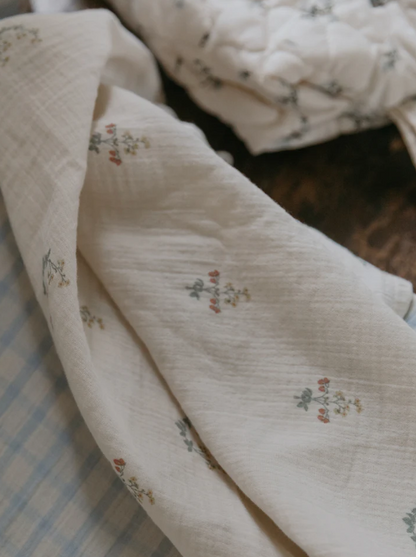 Hydrophilic Cloth 110x110cm - Muslin Swaddle Blanket Fraise - Organic Cotton - Garbo & Friends
