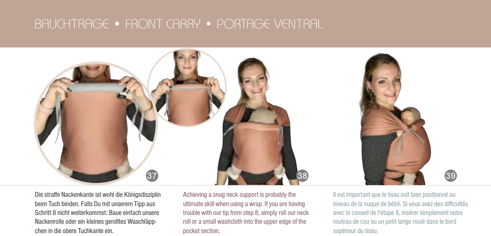 Bolster with Ribbons Kos – Universelle Nackenrolle für Tragetücher und Babytragen – Hoppediz