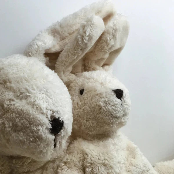 Floppy animal knuffel Small - Konijn - Biologisch katoen/wol - White - Senger Naturwelt