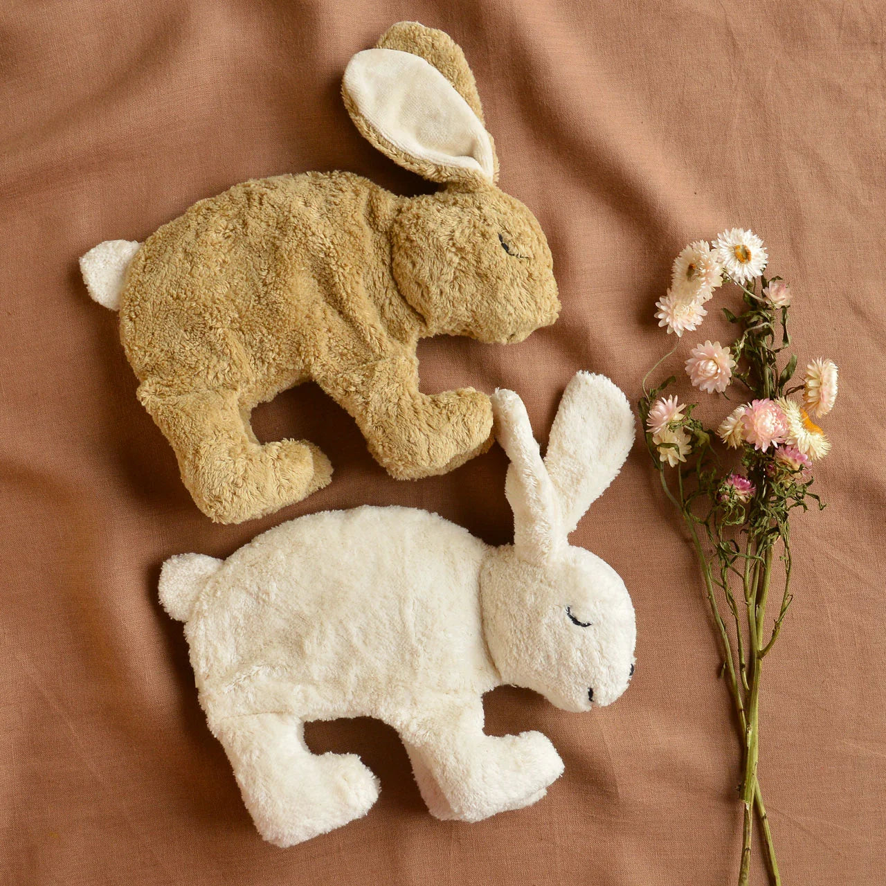 Warmteknuffel konijn Small - Biologisch katoen & lamswol - Natural White - Senger