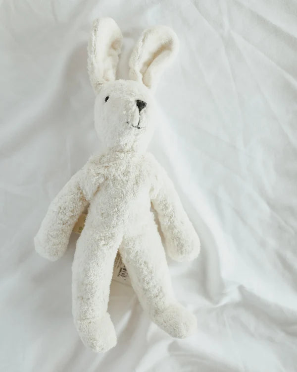 Floppy animal knuffel Small - Konijn - Biologisch katoen/wol - White - Senger Naturwelt