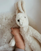 Floppy animal knuffel Small - Konijn - Biologisch katoen/wol - White - Senger Naturwelt