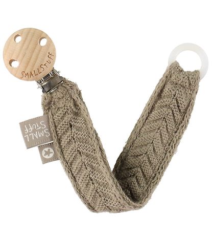 Speenkoord gebreid - Biologisch katoen - Visgraatpatroon nature - SmallStuff - productfoto