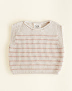 Vest Harvey - Gestreift - Spencer/Pullunder - Merinowolle - HVID