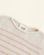 Vest Harvey - Gestreift - Spencer/Pullunder - Merinowolle - HVID