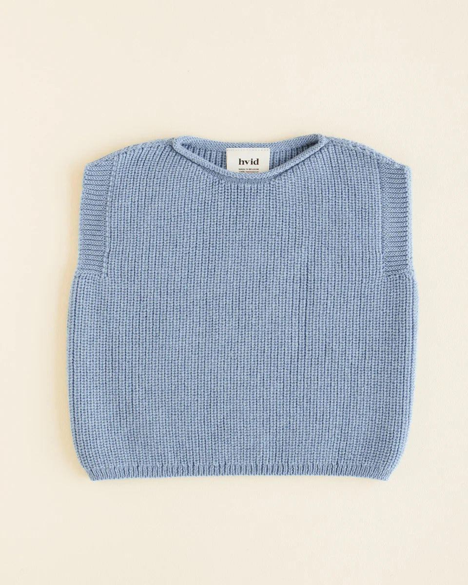 Vest Harvey - Spencer/mouwloos truitje - Merinowol - HVID - productfoto - afbeelding 6