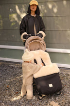Merinowolle Baby Mütze Teddy Hat - Milk - BINIBAMBA