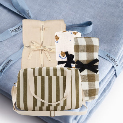 Hydrophilic cloth Bianca - Teddy/bear print - Muslin cotton - Rose in April