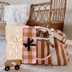 Hydrofiele doek Bianca - Vichy Caramel / lilac - Mousseline katoen - Rose in April - verpakking - afbeelding 3