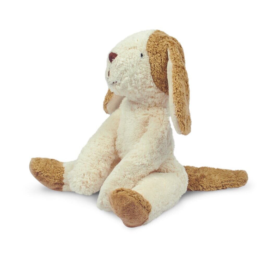 Floppy knuffelhond Small - GOTS biologisch katoen & schapenwol - White & Beige - Senger Naturwelt
