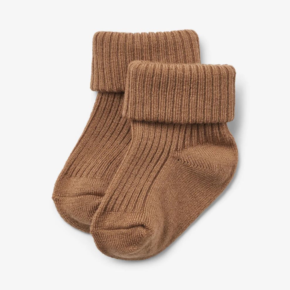Wheat - Wool Rib Socks Ziggy - Wollene Babysocken - 80% Wolle - OEKO-TEX Standard 100