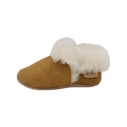 Krabbelschuhe Teddy - Wildleder - Camel - Huttelihut