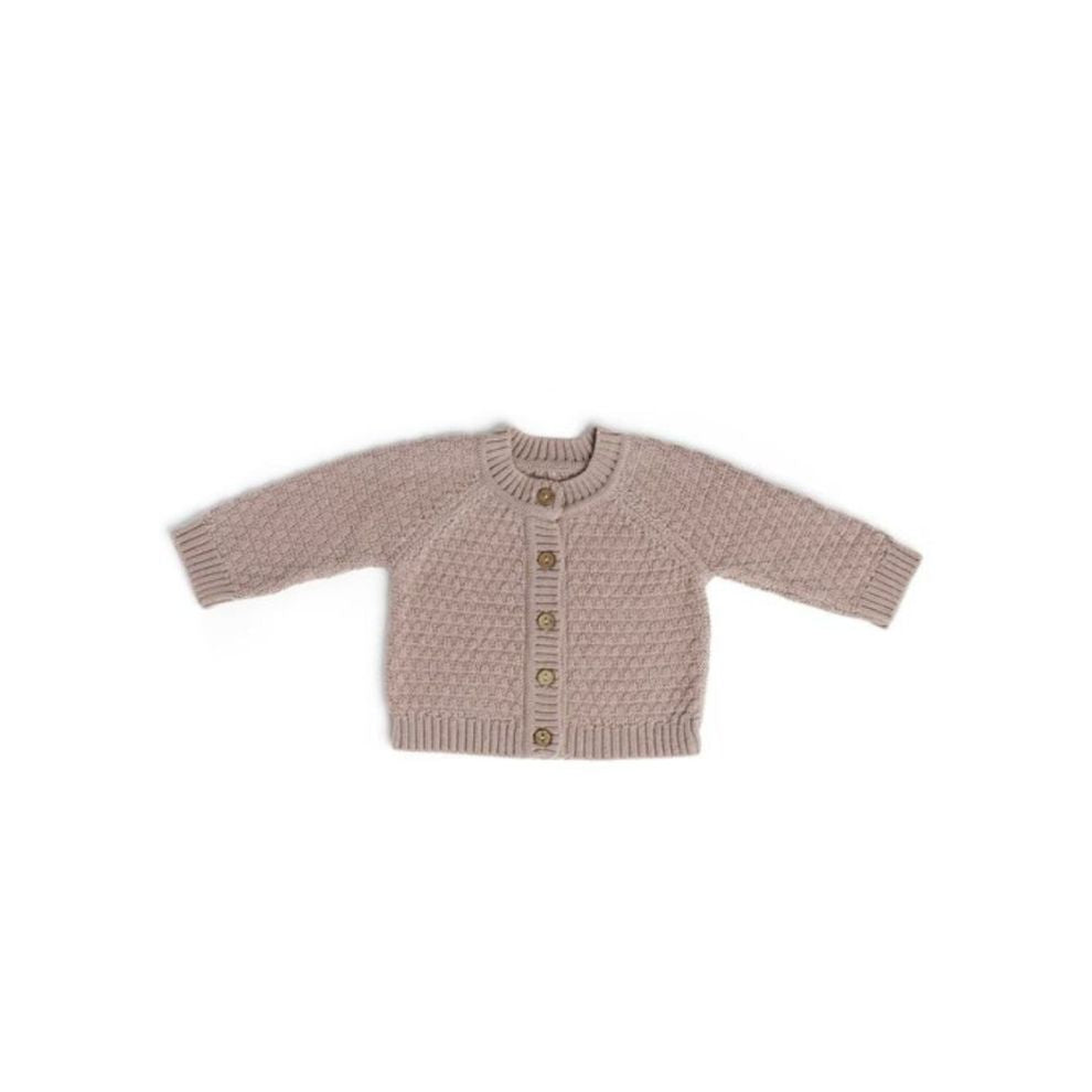Gebreid vestje - Square knit - Merino wol - Powder/roze - Smallstuff - productfoto