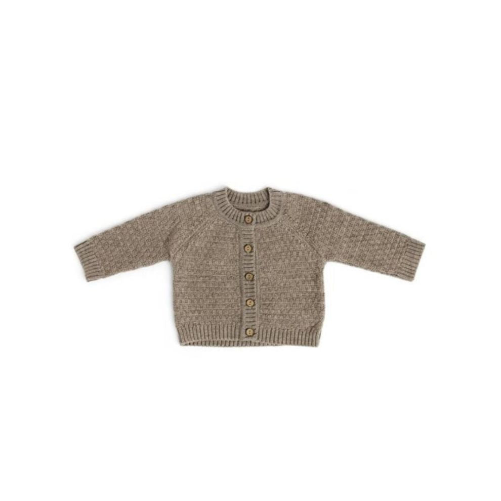 Gebreid vestje - Square knit - Merino wol - Bruin - Smallstuff - productfoto