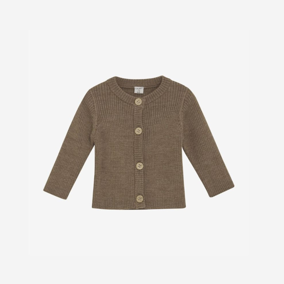 Gebreid vestje - Merino wol - Cocoa Creme/bruin - CeLaVi - productfoto
