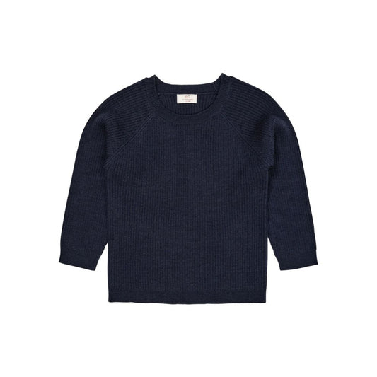 Gestrickter Baby-Pullover - Merino Classic Rib Knit - Navy Blau - Copenhagen Colors