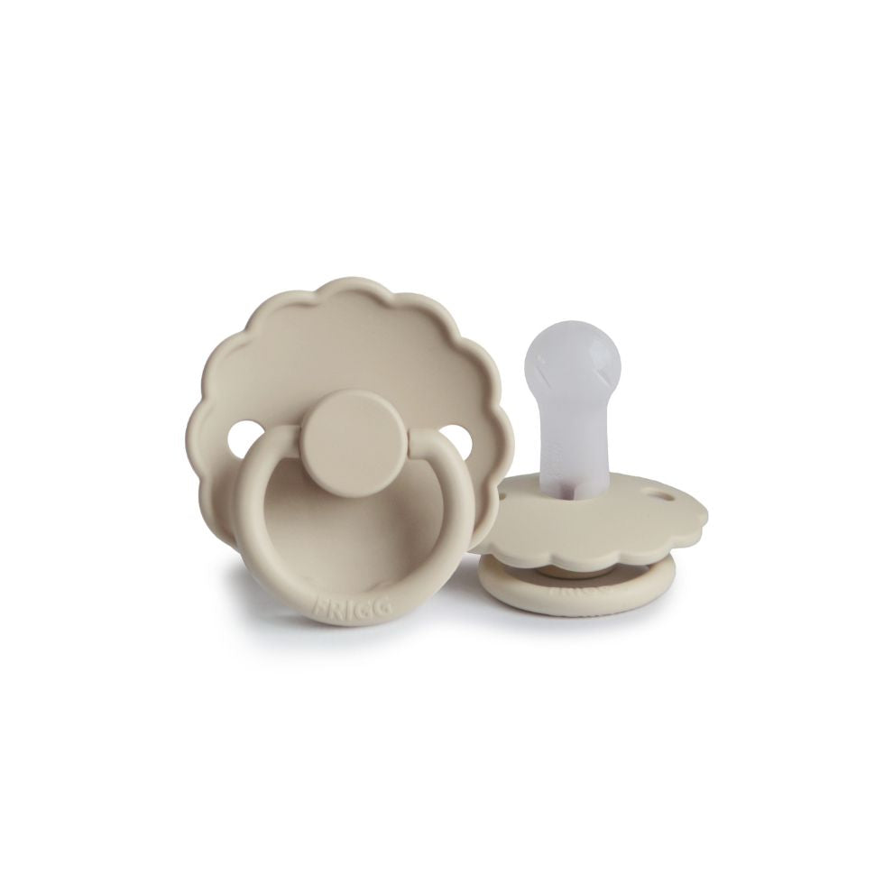 FRIGG Silikonschnuller - Daisy - Sandstone - 100% medizinischer Silikonschnuller