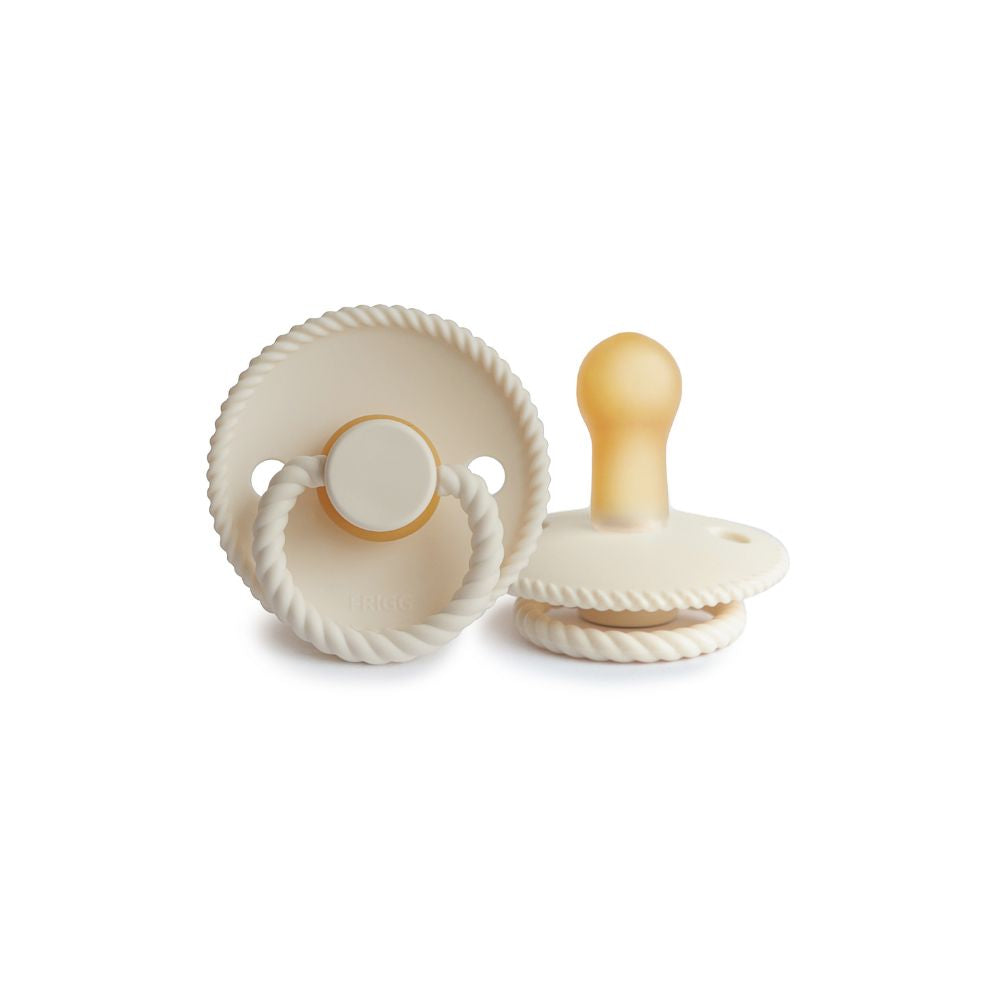 FRIGG Latex-Schnuller - Rope - Cream - 100% Naturkautschuk