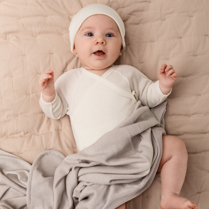 Wrap romper - Belita Wool rib - Merino wool - MarMar Copenhagen