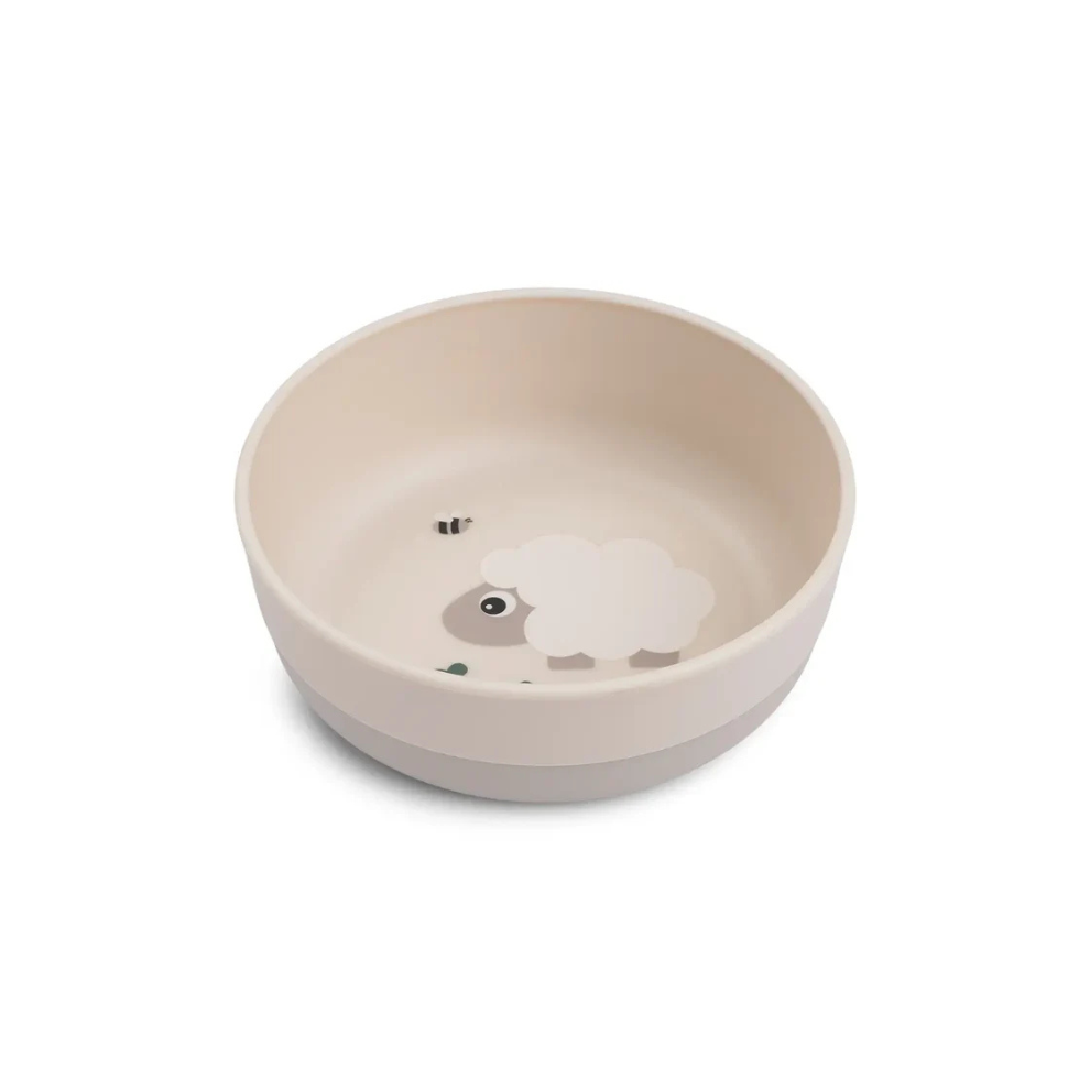 Anti slip kommetje - Foodie bowl - Tiny farm - Sand - Done by Deer - productfoto - afbeelding 4
