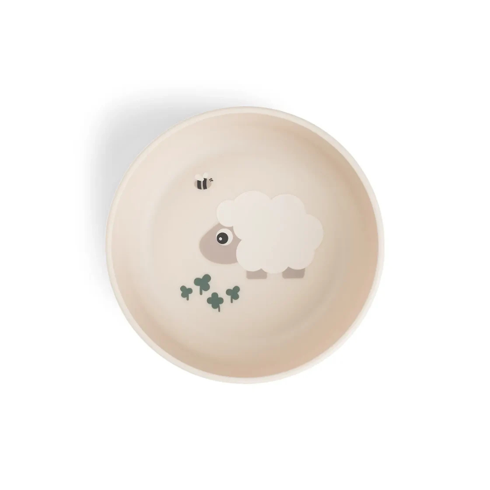 Anti slip kommetje - Foodie bowl - Tiny farm - Sand - Done by Deer - productfoto