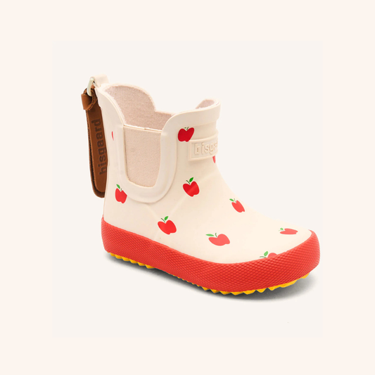 Natural rubber rain boot - Low cut - Apples - Bisgaard