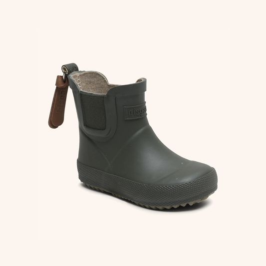 Natural rubber rain boot - Low cut - Olive/dark green - Bisgaard