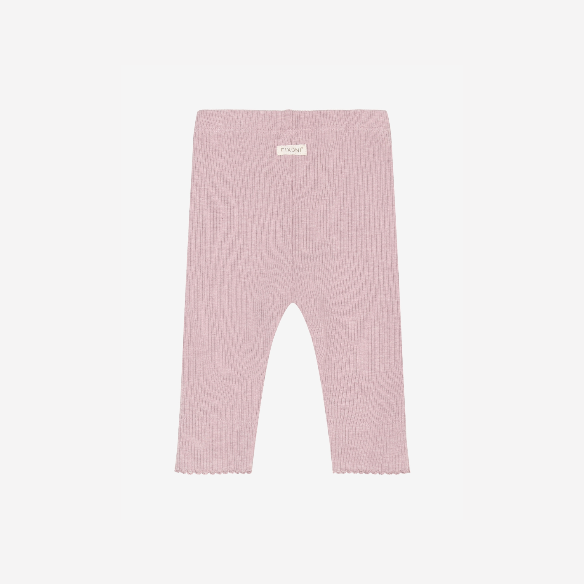 Legging Melange Rib - Modal/katoen - Pale Mauve Melange/Roze - Fixoni - achterkant