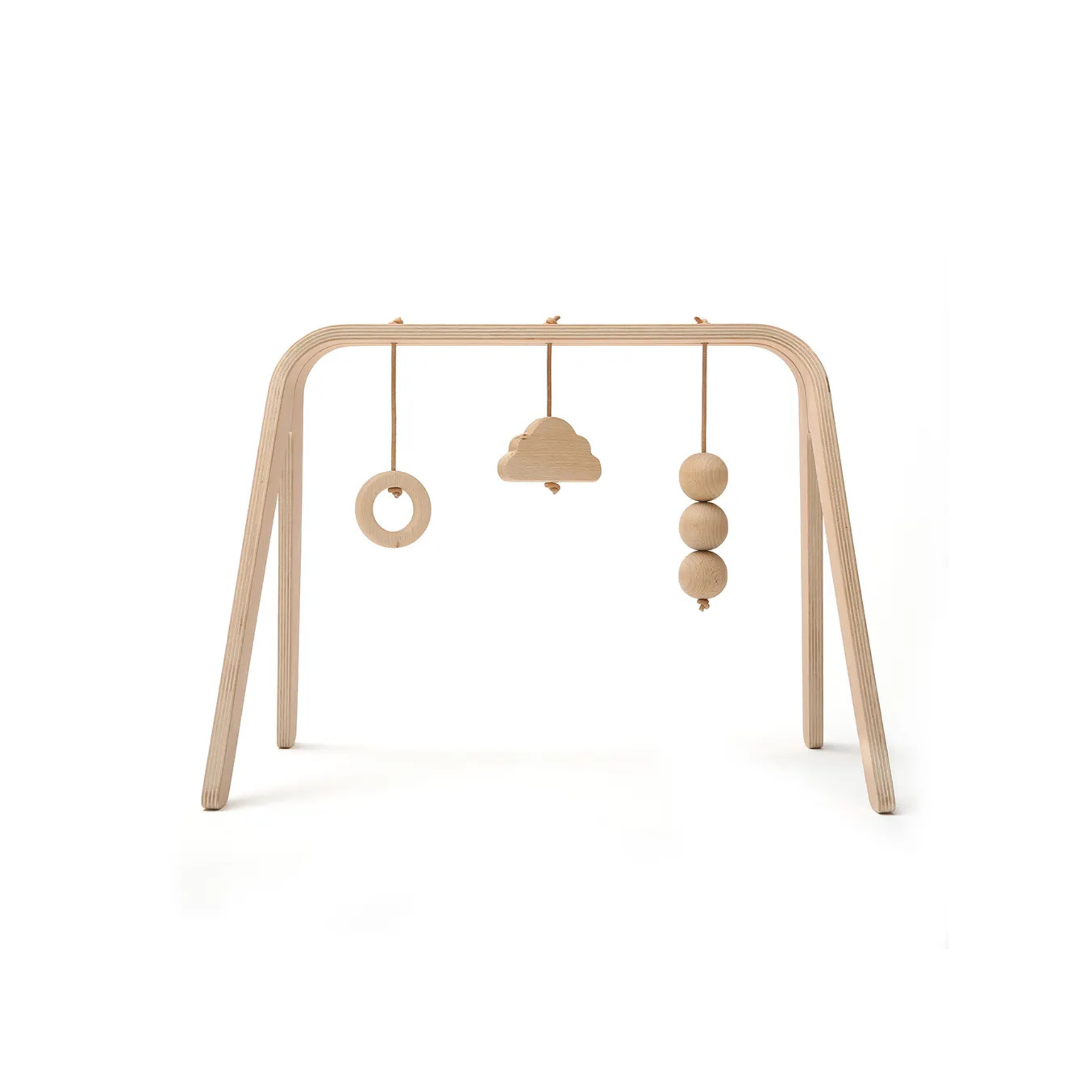 NAHO speelboog met houten speelgoed - Baby gym - Charlie Crane - productfoto