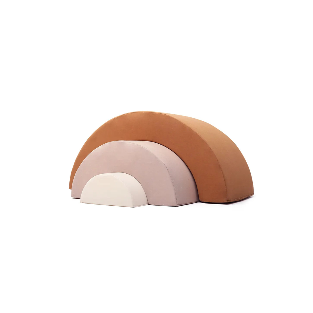 MILO foam speelset regenboog - montessori speelgoed van biologisch katoen - Charlie Crane - productfoto