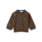 Gebreide sweater Gustav - Mosswood - 100% katoen - Flöss - productfoto