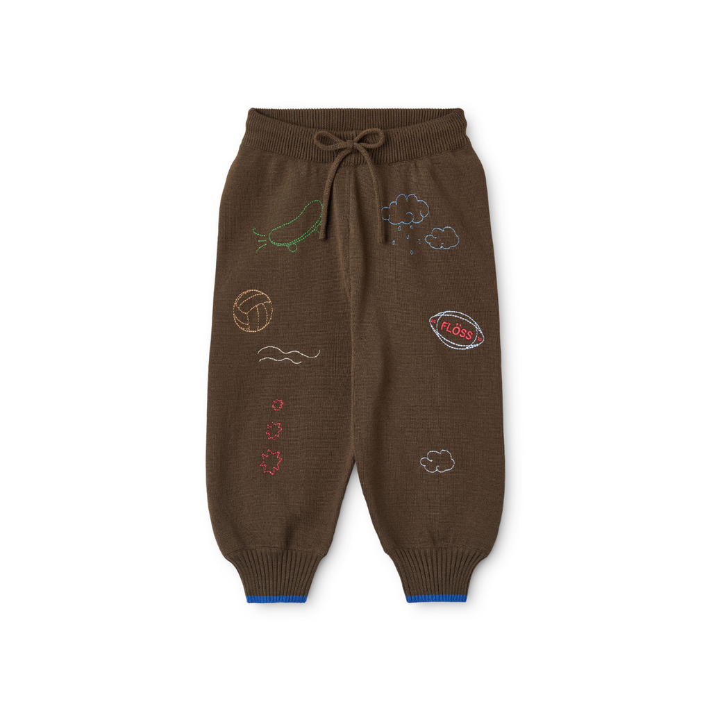 Gebreide joggingbroek Gustav - Mosswood - 100% katoen - Flöss - productfoto