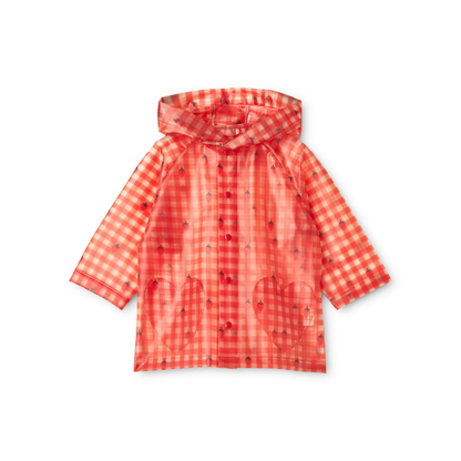 Waterdichte regenjas Iris – Berry Gingham – Flöss