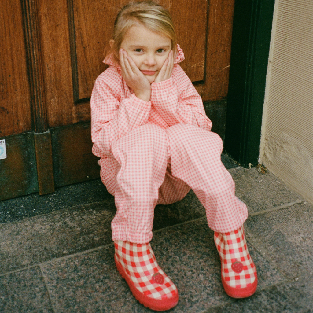 Regenlaarzen Misty - Berry Gingham - Rubber - Flöss - productfoto - afbeelding 2