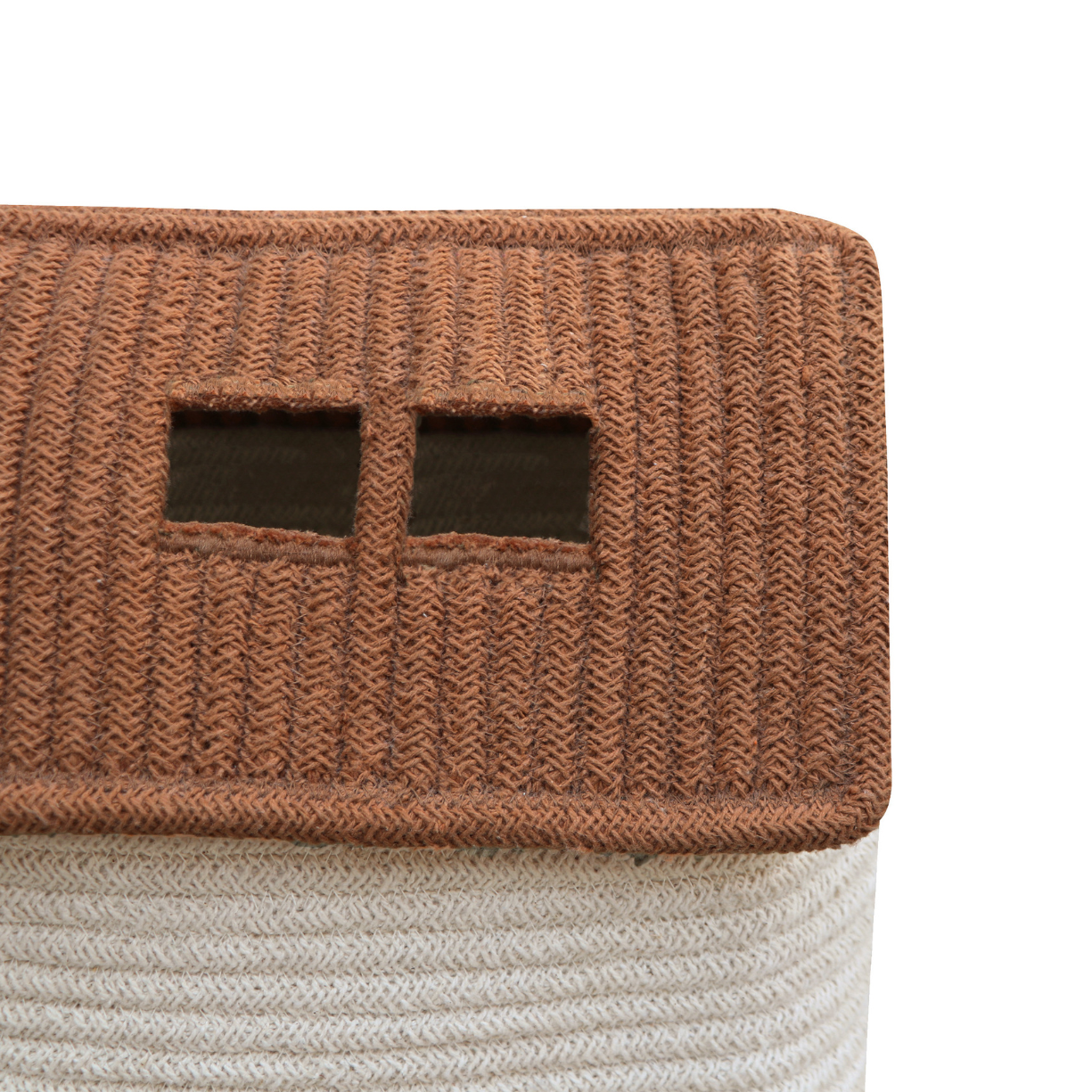 Basket House Toffee – Huisvormige opbergmand – Naturel & bruin – Lorena Canals