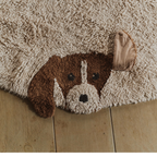 Wasbaar vloerkleed Dogs - Naturel - Ø 140 cm - Lorena Canals - productfoto - afbeelding 2