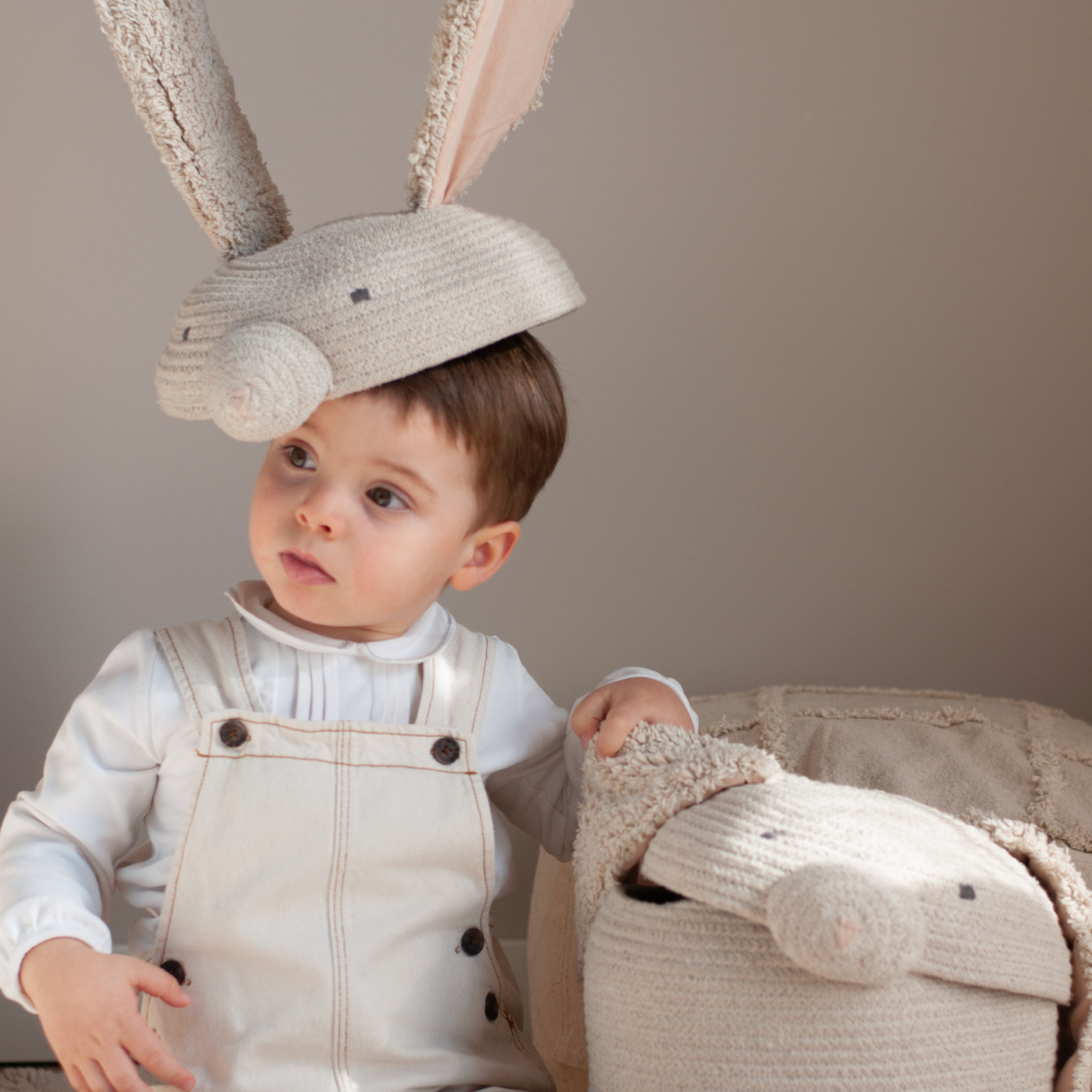 Basket Rita the Rabbit – Opbergmand konijn – Naturel – Ø 25 × 30 cm – Lorena Canals
