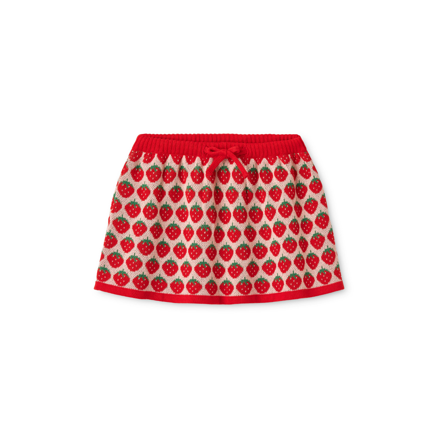 Gebreide rok Line Skirt - Blossom Pink Berry - 100% katoen - Flöss - productfoto