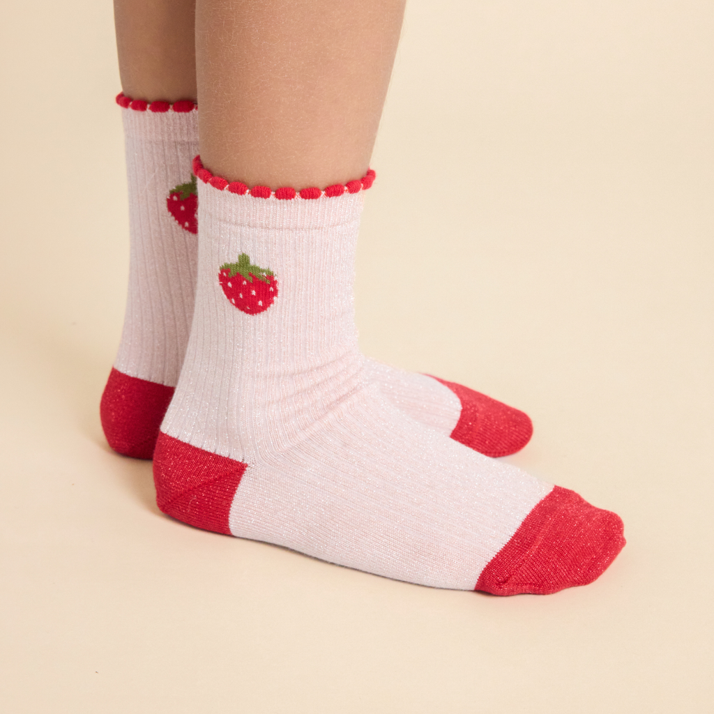 Sokkenset Vibe Socks 2-pack - Glitter Berry - Katoen - Flöss - productfoto - afbeelding 3
