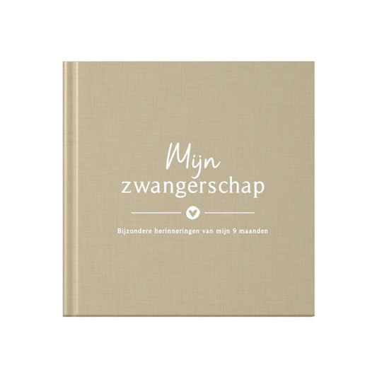 Baby-Ausfüllbuch - Ausfüllbuch Meine Schwangerschaft - Leinen Taupe - Fyllbooks