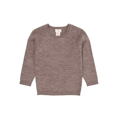 Knitted Sweater - Merino Classic Rib Knit - Merino Wool - Natural Melange - Copenhagen Colors