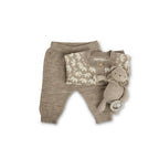 Gebreid broekje - Merino wol - Flat knit - Beige - Smallstuff - productfoto