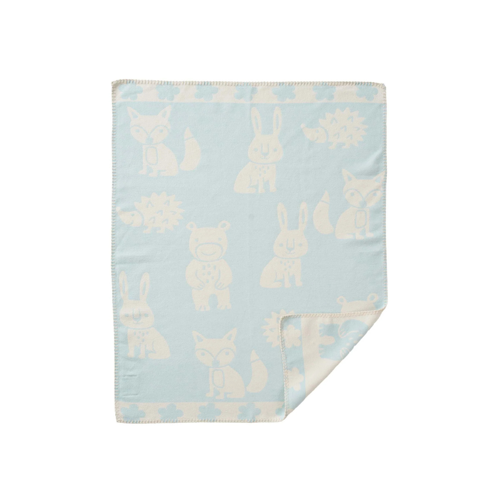 Cradle blanket organic cotton - 70x90cm - Smile - Forest Animals - Klippan