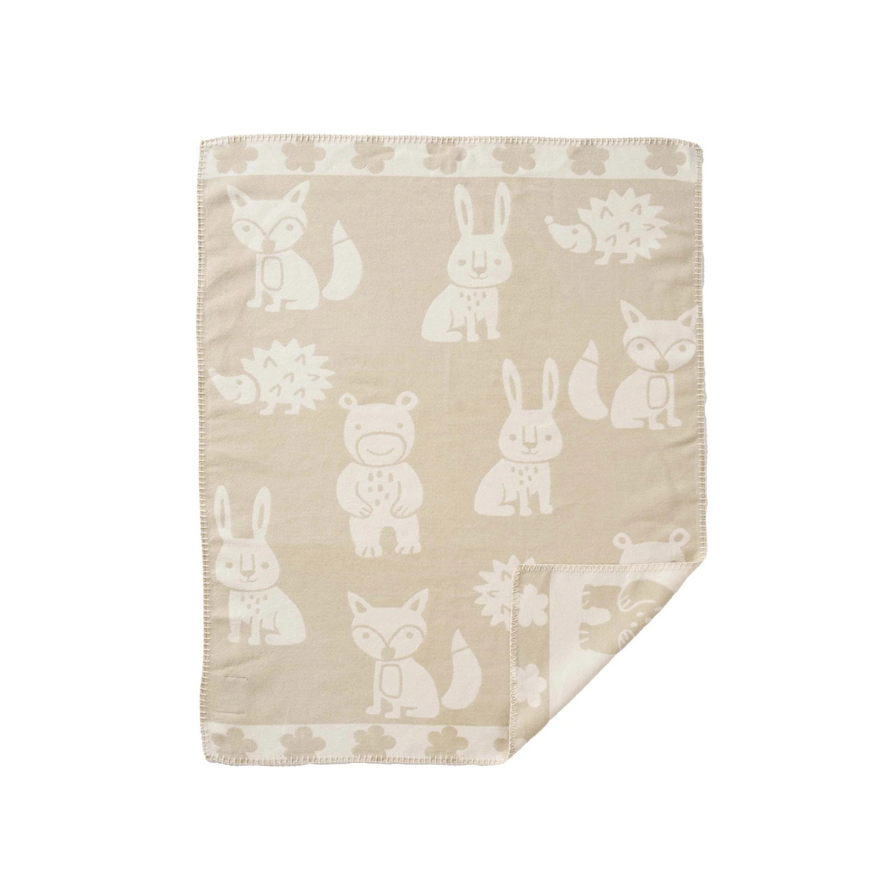 Cradle blanket organic cotton - 70x90cm - Smile - Forest Animals - Klippan